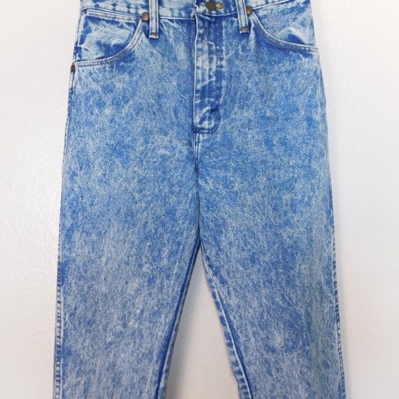 Wrangler Jeans Women Size 9 Cowboy USA Made 13MHDG Blue Acid Wash Vintage 80s - Picture 5 of 11